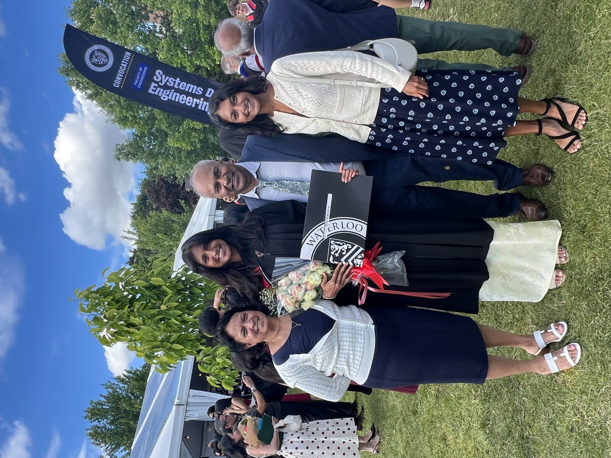 Jena at her University of Waterloo convocation with family